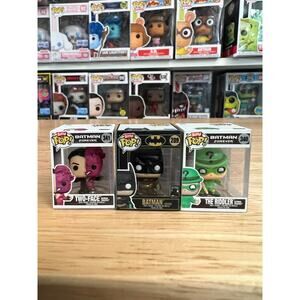 3 BITTY Batman Forever 1-Inch Funko Pops Riddler Two-Face Movies DC Comics 1995